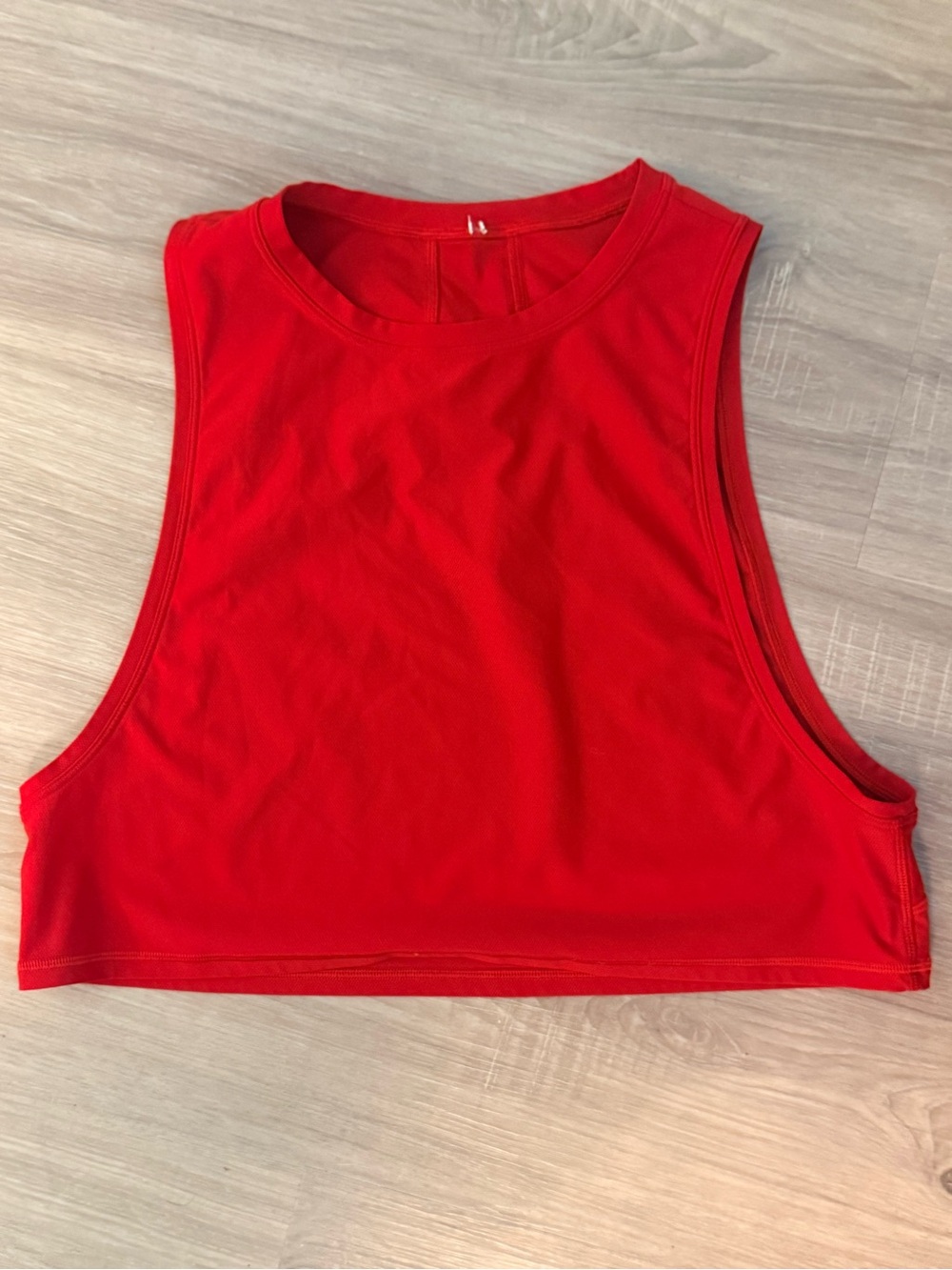 lululemon athletica Red Cropped Muscle Tank